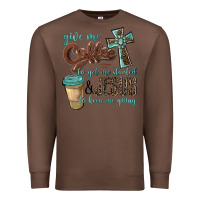 Chestnut give me coffee to get me started & jesus to keep me going Premium Sweatshirt - BarkalooDesign