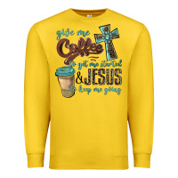 Lemon give me coffee to get me started & jesus to keep me going Premium Sweatshirt - BarkalooDesign