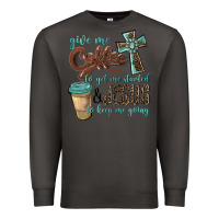 Smoke give me coffee to get me started & jesus to keep me going Premium Sweatshirt - BarkalooDesign