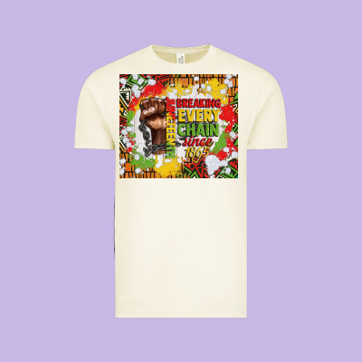 Juneteenth Breaking Every Chain Since 1865 Vintage Tee Designed By Cowgirlartshop
