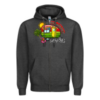 Charcoal Heather summer camping Zipper Hoodie - CowhideDigitalArt