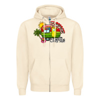 Sandshell summer camping Zipper Hoodie - CowhideDigitalArt