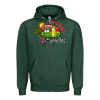Sports Green summer camping Zipper Hoodie - CowhideDigitalArt