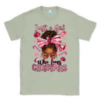 Matcha just a girl who loves pink christmas afro messy bu Classic Tee - texasbilliewilder