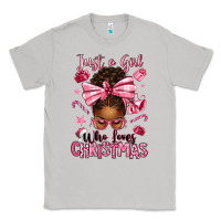 Moon Dust just a girl who loves pink christmas afro messy bu Classic Tee - texasbilliewilder