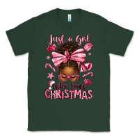 Sports Green just a girl who loves pink christmas afro messy bu Classic Tee - texasbilliewilder