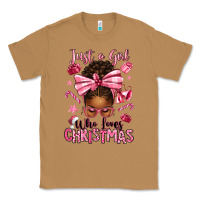 Toasted Coconut just a girl who loves pink christmas afro messy bu Classic Tee - texasbilliewilder