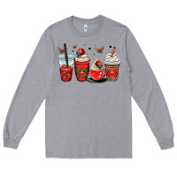 Heather Grey ladybug coffee cups Long Sleeve Tee - OliviaCreatesArt