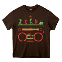Chocolate Brown Check Tribe Called Quest Heavy Core Tee - trangStudio