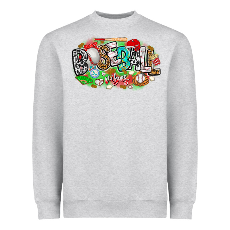 Baseball Vibes Heavyweight Sweatshirt by CowhideDigitalArt | Teevron