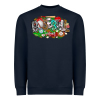 Navy baseball vibes Heavyweight Sweatshirt - CowhideDigitalArt