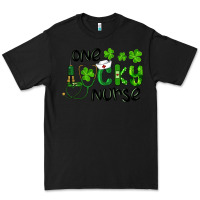 Black Saint Patricks One Lucky Nurse Premium Tee - RanaPortraitStore