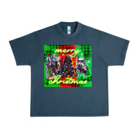 Midnight Navy merry christmas gnomies Urban Heavy Tee - CowGirlArtShop