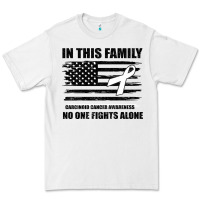 White No One Fights Alone Pancreatic Cancer Awareness Premium Tee - Bettercallsaul