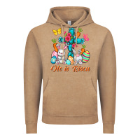 Vintage Coffee He is risen with Cross Easter Day Vintage Hoodie - HowdyJamesFarm