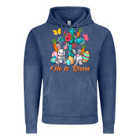 He Is Risen With Cross Easter Day Vintage Hoodie | Teevron
