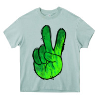 Arona Green Peace Sign Heavy Core Tee - Jasminsmagicworld