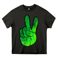 Asphalt Green Peace Sign Heavy Core Tee - Jasminsmagicworld