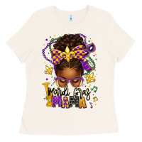 Bone mardi gras mama afro messy bun Ladies Tee - texasbilliewilder