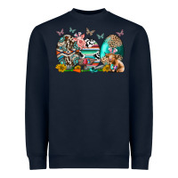 Navy easter easter eggs Heavyweight Sweatshirt - CowhideDigitalArt