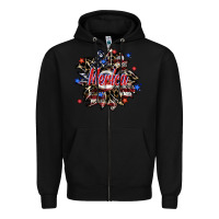 Black merica Zipper Hoodie - SublimationCraftShop