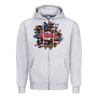 Heather Grey merica Zipper Hoodie - SublimationCraftShop