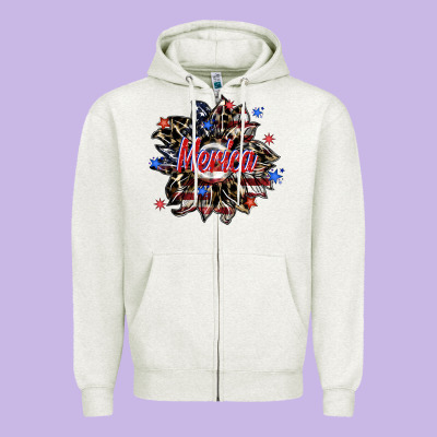 Merica Zipper Hoodie Designed By Sublimationcraftshop