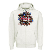 Oatmeal Heather merica Zipper Hoodie - SublimationCraftShop