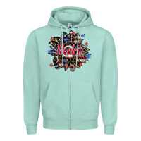 Seafoam merica Zipper Hoodie - SublimationCraftShop