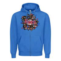 True Royal merica Zipper Hoodie - SublimationCraftShop
