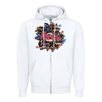 White merica Zipper Hoodie - SublimationCraftShop