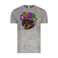 Cloud Rock mardi gras hat dachshund puppy Vintage Tee - RanaPortraitStore