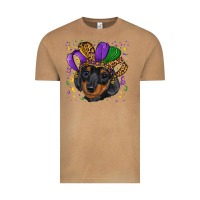 Vintage Camel mardi gras hat dachshund puppy Vintage Tee - RanaPortraitStore