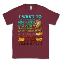 Burgundy I want to Fall stuff Classic Tee - NancyCooperArtShop
