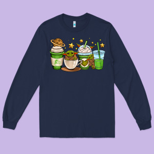 Fantastic Movie Character Coffee Cups Long Sleeve Tee Designed By Oliviacreatesart