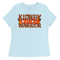 Baby Blue kidney cancer warrior Ladies Tee - texasbilliewilder
