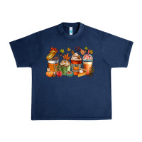 Navy fall coffee cups Urban Heavy Tee - CowGirlArtShop