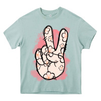 Arona Floral Peace Sign Heavy Core Tee - Jasminsmagicworld