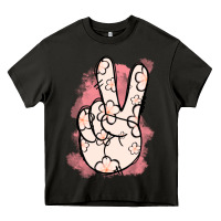 Asphalt Floral Peace Sign Heavy Core Tee - Jasminsmagicworld
