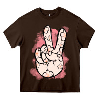 Floral Peace Sign Heavy Core Tee | Teevron