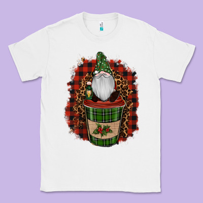 Gnomes With Coffee Christmas Classic Tee Designed By Ranaportraitstore