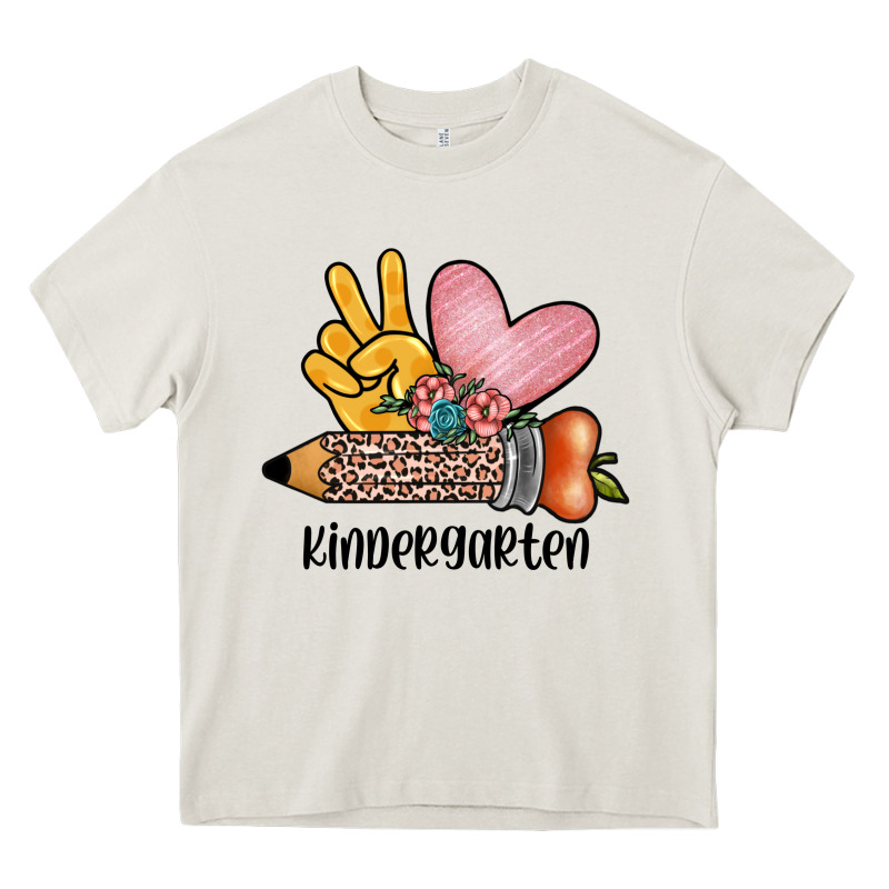 Peace Love Kindergarten Heavy Core Tee by JahusDesignShop | Teevron