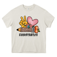 Cream peace love kindergarten Heavy Core Tee - JahusDesignShop
