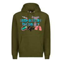 Army Green Western Respiratory Therapist Life Premium Hoodie - LillyAllenDesigns