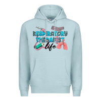 Blue Mist Western Respiratory Therapist Life Premium Hoodie - LillyAllenDesigns