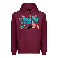 Burgundy Western Respiratory Therapist Life Premium Hoodie - LillyAllenDesigns