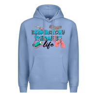 Colony Blue Western Respiratory Therapist Life Premium Hoodie - LillyAllenDesigns
