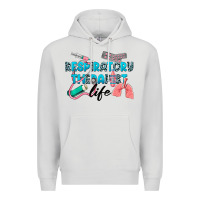 Dove Grey Western Respiratory Therapist Life Premium Hoodie - LillyAllenDesigns