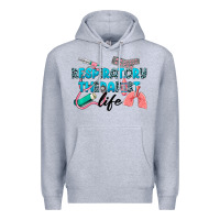 Heather Grey Western Respiratory Therapist Life Premium Hoodie - LillyAllenDesigns
