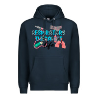 Navy Western Respiratory Therapist Life Premium Hoodie - LillyAllenDesigns